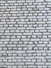 White brick wall, background, texture, relief