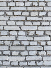 White brick wall, background, texture, relief