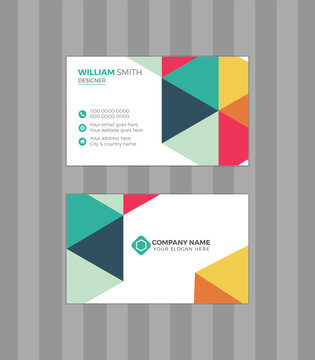 Creative and Modern professional business card template.