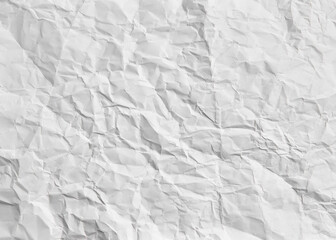  White crumpled paper texture background