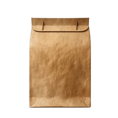 Brown paper bag isolated on transparent background