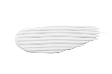 Fototapeta premium A smear of white cream on a blank background. PNG