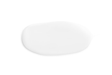 A smear of white cream on a white background.7