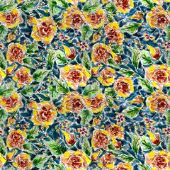 Vintage seamless pattern with roses 