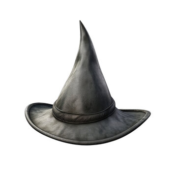 witchs hat isolated on a transparent background, generative ai
