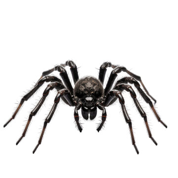 halloween spider isolated on a transparent background, generative ai