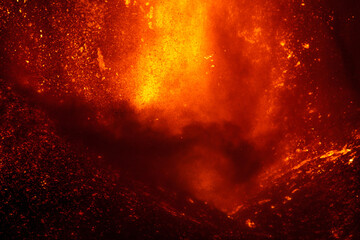 eruption of the volcano on the island of La Palma - obrazy, fototapety, plakaty