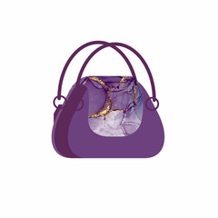 vintage hand bag cartoon style isolated