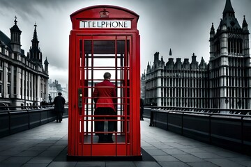red telephone box generative in ai technology