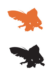 silhouette of a Goldfish 