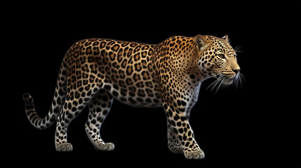Fototapeta na wymiar a standing calm jaguar artwork, ai generated image