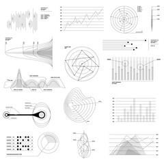 Vector illustration. Abstract data graphs.