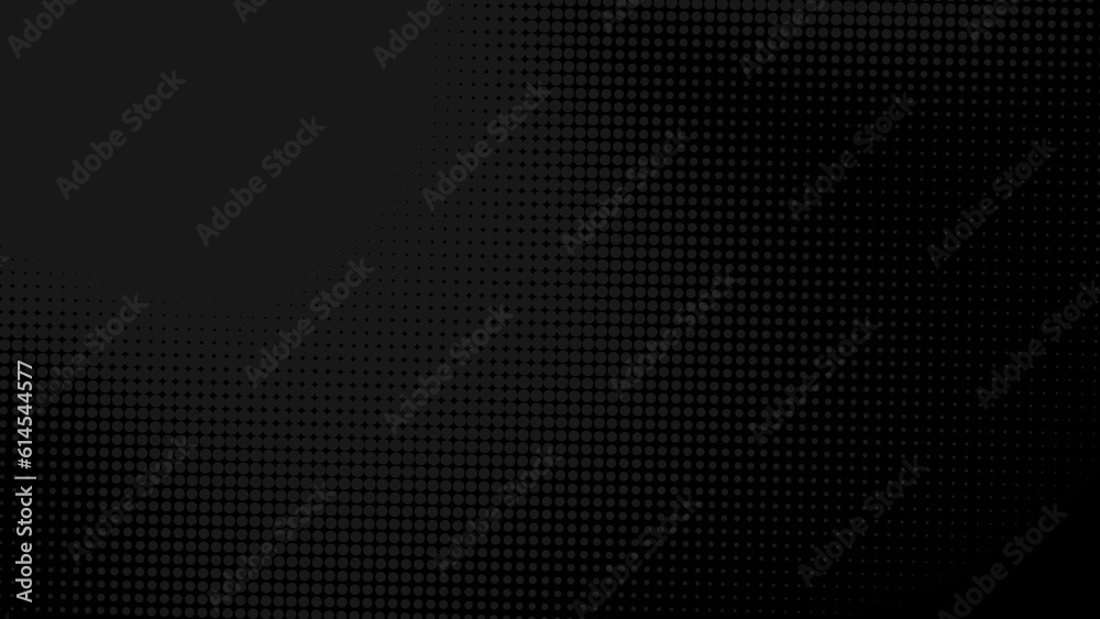 Poster abstract dots halftone black gray color pattern gradient texture background.