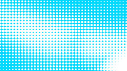 Dots halftone white blue color pattern gradient texture with technology digital background. Dots pop art comics with summer background.