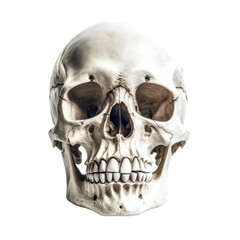 skull isolated on a transparent background, generative ai
