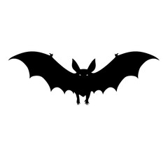 Fototapeta premium bat silhouette isolated on a transparent background, generative ai