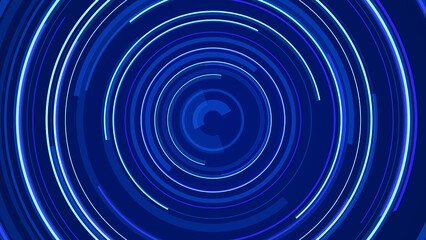 Abstract circle blue future technology background.