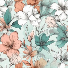 Blushing Lily Tapestry - Generative AI