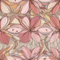 Blushing Lily Tapestry - Generative AI