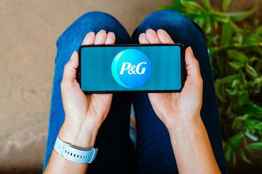 June 18, 2023, Brazil. In this photo illustration, the Procter and Gamble Company (PG) logo is displayed on a smartphone screen.
