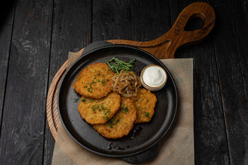 Delicious soup from the restaurant. Close up