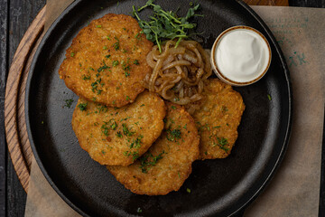 Delicious soup from the restaurant. Close up
