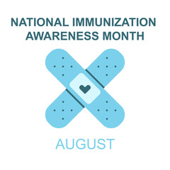 National Immunization Awareness Month vector illustration. Annual august celebration .