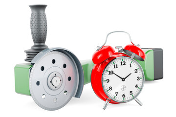 Side grinder with alarm clock, 3D rendering