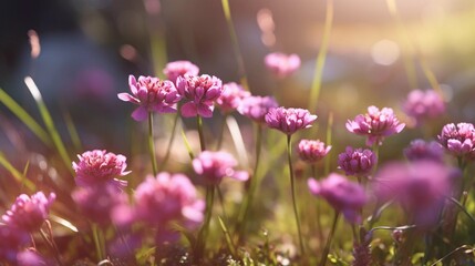 Fototapeta premium Colorful meadow and wildflowers