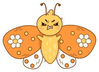 Angry Butterfly Sticker