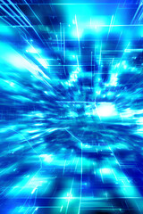 Obraz premium Capture the beauty of technology and artificial intelligence in abstract backgrounds. Created with generative AI technology.