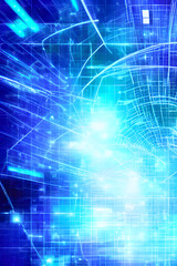 Obraz premium Capture the beauty of technology and artificial intelligence in abstract backgrounds. Created with generative AI technology.