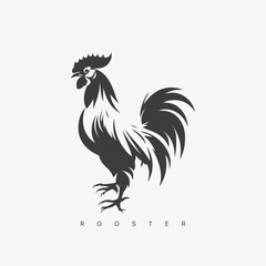 Fototapeta na wymiar Vector modern Rooster logo template.