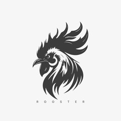 Vector modern Rooster logo template.