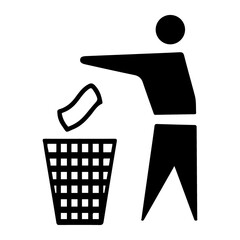 recycling man icon