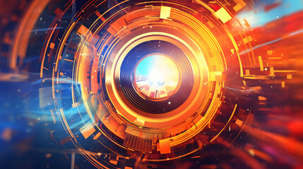Futuristic Technology Mesmerizing Abstract Background