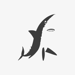 Modern vector shark logo template.