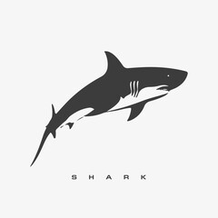 Modern vector shark logo template.