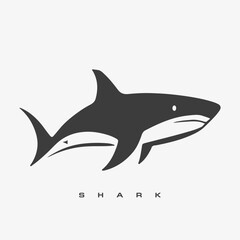 Modern vector shark logo template.