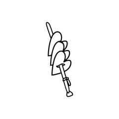 vector illustration of sword with heart