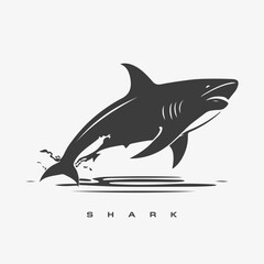 Modern vector shark logo template.