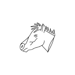 vector illustration of a horse's head