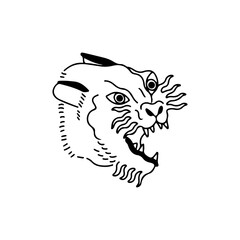 vector illustration of a tiger's head