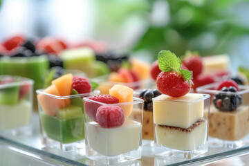 Gourmet Michelin star fruit dessert