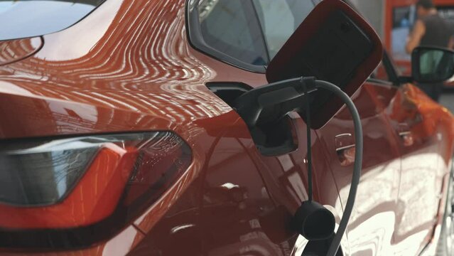 Innovation Electrocar - electric car on recharging