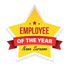 Best Employee of the Year award badge