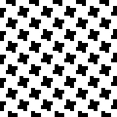 Crosses wallpaper. Repeated figures background. Seamless surface pattern design with signs. Mosaic motif. Ethnic ornament. Digital paper, page fill, web designing, textile print. Vector illustration.