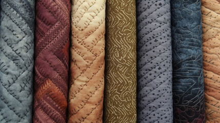 Patterned and textured quilt fabric