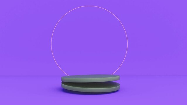 Purple mock up circle intro able to loop seamless
