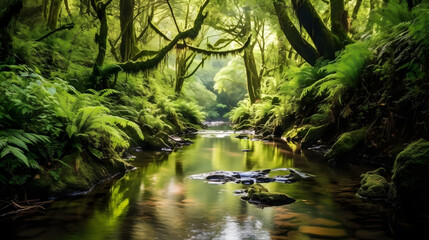 a river with trees around it